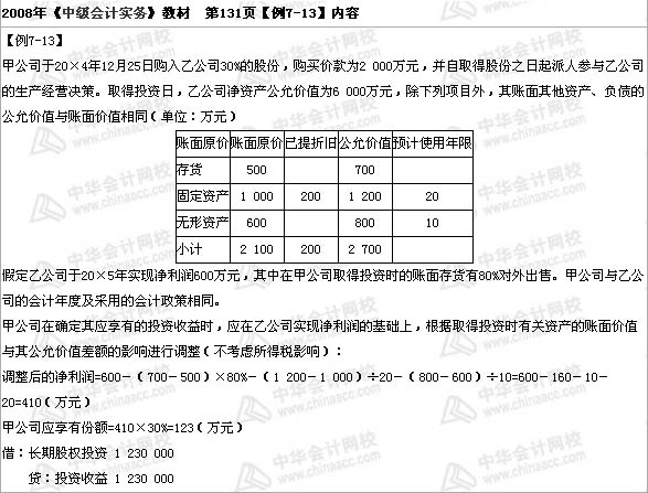 中級(jí)職稱《中級(jí)會(huì)計(jì)實(shí)務(wù)》第七章