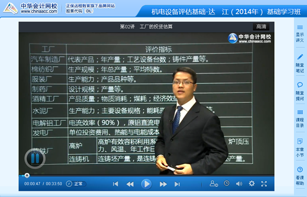 達江老師2014年注評《機電設備評估基礎》基礎學習班高清課程