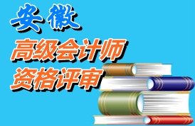 安徽2014年高級會計(jì)師資格評審材料報(bào)送時(shí)間2015年元月26日-2月6日