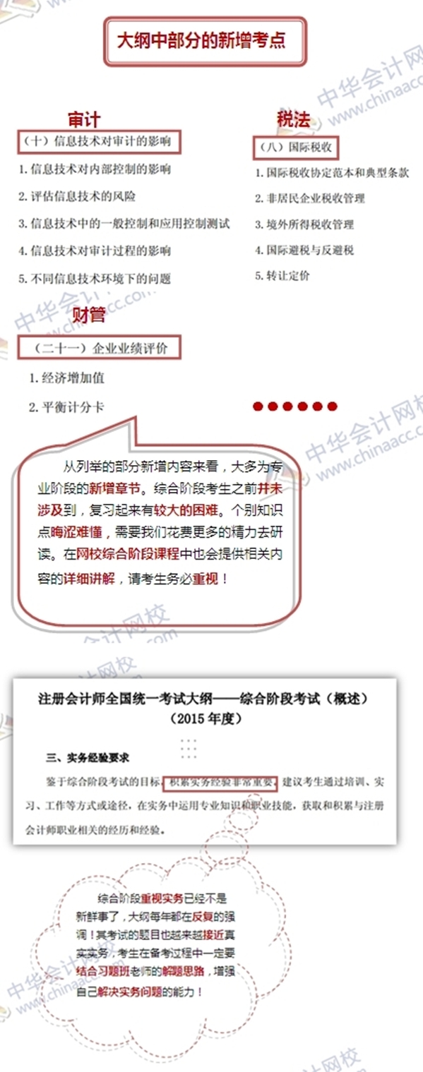 看2015注冊會計師考試大綱找對策：平常心應對綜合大調(diào)整