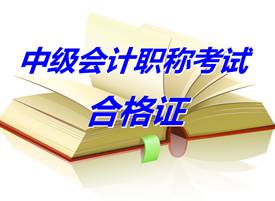 陜西西安2014年中級(jí)會(huì)計(jì)職稱考試合格證辦理通知