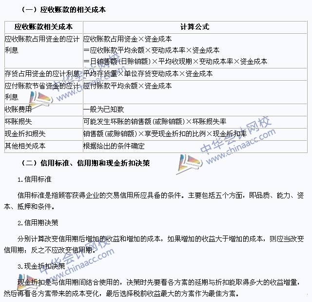 2015注會(huì)《財(cái)務(wù)成本管理》高頻考點(diǎn)：應(yīng)收賬款管理