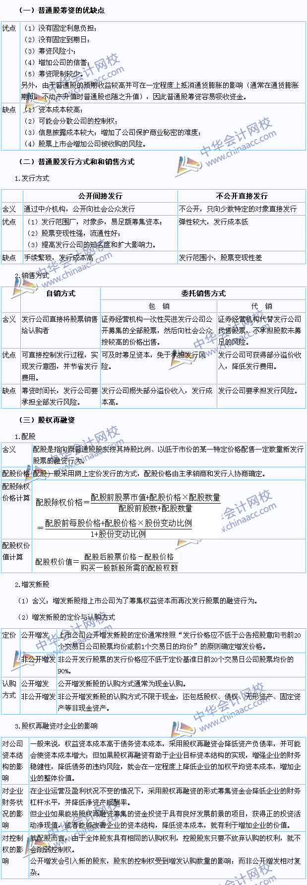 2015注會《財務(wù)成本管理》高頻考點：普通股籌資