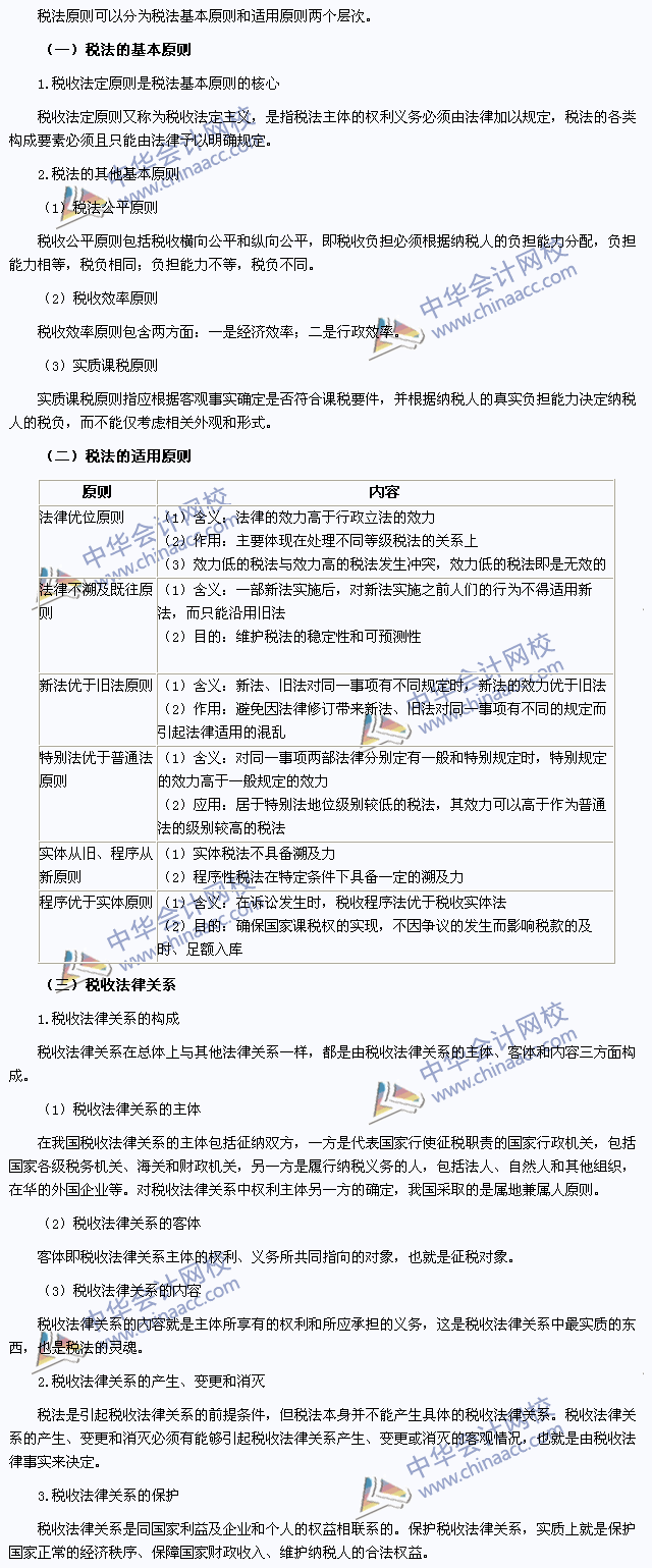 2015年注冊(cè)會(huì)計(jì)師《稅法》高頻考點(diǎn)：稅收法定原則