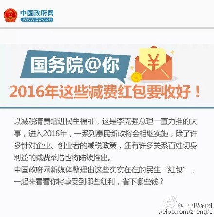 2016年這些減費紅包要收好