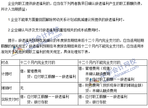 2016年注會《會計》高頻考點：辭退福利的確認(rèn)與計量