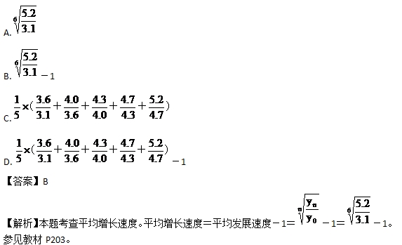 經(jīng)濟師中級經(jīng)濟基礎(chǔ)考點：平均增長速度