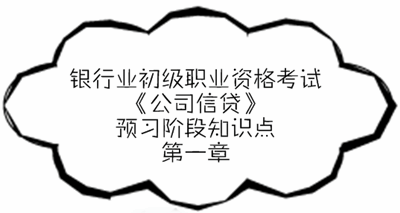 銀行業(yè)初級資格《公司信貸》預習階段第一章知識點匯總