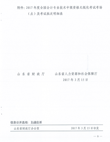 山東濱州2017中級會計職稱報名時間為3月16日-4月5日