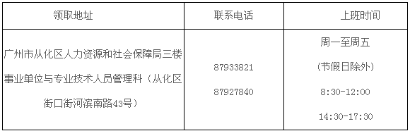 廣州從化區(qū)2016年中級會計職稱證書領(lǐng)取通知