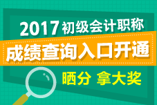 2017年初級(jí)會(huì)計(jì)職稱考試成績(jī)查詢