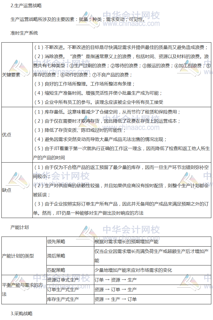 注會《公司戰(zhàn)略》高頻考點(diǎn)：職能戰(zhàn)略