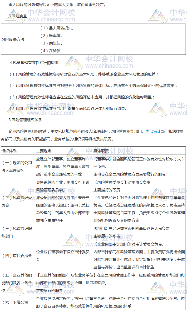 《公司戰(zhàn)略》高頻考點：風險管理體系