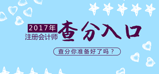 2017年注冊會計師考試各地成績查詢?nèi)肟趨R總