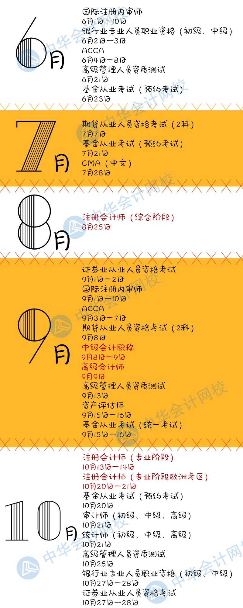 2018年會計(jì)金融考試日歷出爐 趕緊收藏啦