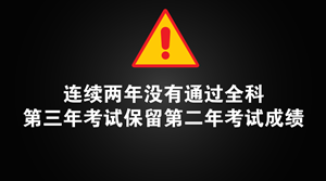 中級(jí)考試連續(xù)2年沒(méi)有通過(guò)全部科目 第3年三科全考嗎？