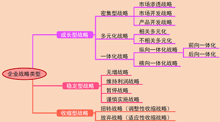 2018年《高級會計實務》知識點：企業(yè)戰(zhàn)略類型