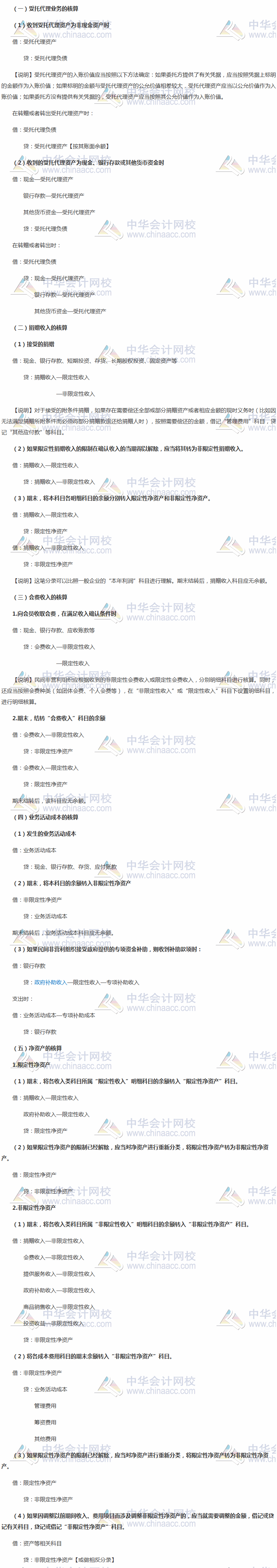 會計分錄連載8:2018年中級會計實(shí)務(wù)民間非營利組織業(yè)務(wù)會計分錄