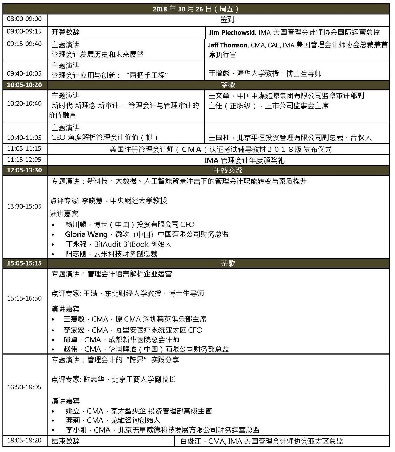 第5屆IMA管理會計高峰論壇將于本周五隆重召開