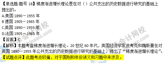 2018年經(jīng)濟基礎知識試題及考點：梯度漸進增長理論0218