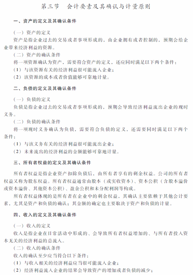 2018年中級會計(jì)職稱《中級會計(jì)實(shí)務(wù)》考試大綱（第一章）