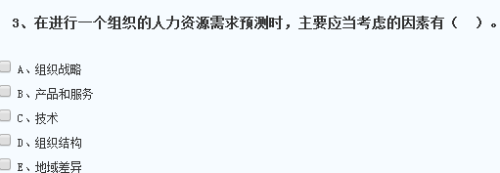 某企業(yè)決定進入新業(yè)務領域，急需大量該業(yè)務領域的優(yōu)秀人才，這表明影響其人力資源需求的因素是