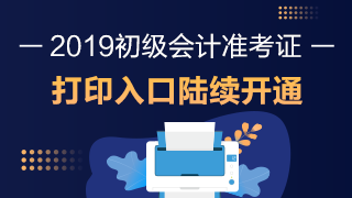 2019初級準考證打印入口