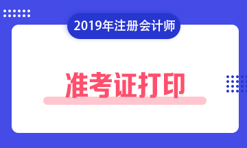 注冊會計師準(zhǔn)考證打印2019