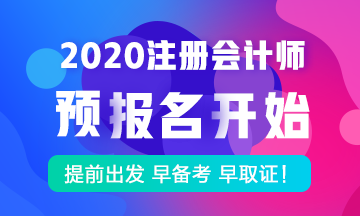 2020年注冊會計師考試預報名