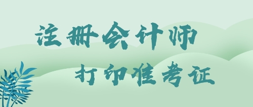 注冊(cè)會(huì)計(jì)師打印準(zhǔn)考證