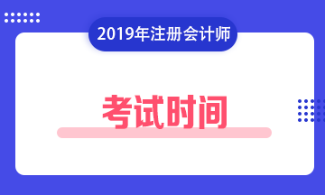 注冊會計師考試時間2019