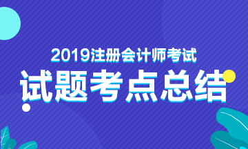 2019年注冊(cè)會(huì)計(jì)師考試考點(diǎn)總結(jié)