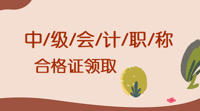 廣東佛山2019年中級會計(jì)資格證書領(lǐng)取時間