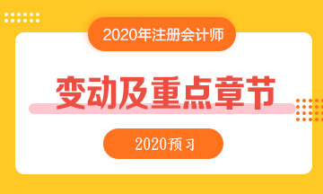 2020年注會(huì)重點(diǎn)章節(jié)及教材變化預(yù)測(cè)