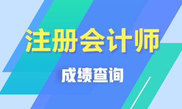 2019陜西西安注冊會計師成績可以查詢了嗎？