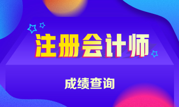 河北唐山注冊會計師成績查詢時間