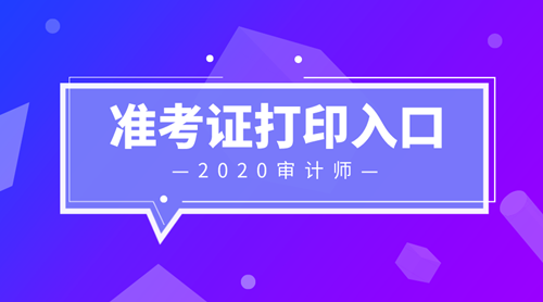 2020初級審計師準考證打印入口