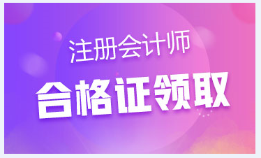 2019年濰坊注會合格證書領(lǐng)取時間