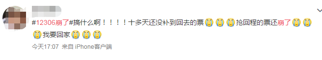 致中級會計職稱考生：12306崩了 過年回家的票搶著了嗎？