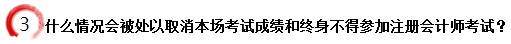 什么情況會被處以取消本場考試成績和終身不得參加注冊會計師考試？