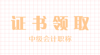 山西2019年會(huì)計(jì)中級(jí)證書領(lǐng)取時(shí)間