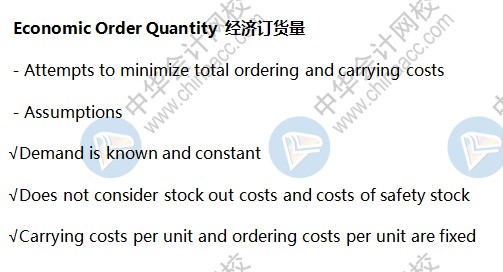 知識點(diǎn)—Economic Order Quantity經(jīng)濟(jì)訂貨量