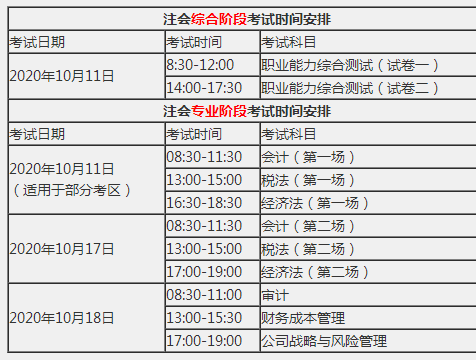 湖南2020年注冊(cè)會(huì)計(jì)師報(bào)名時(shí)間和考試時(shí)間已公布！