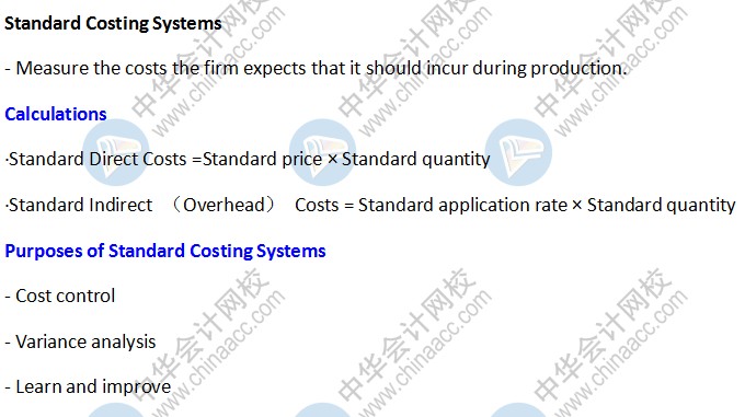 BEC商業(yè)環(huán)境知識(shí)點(diǎn)：Standard Costing Systems