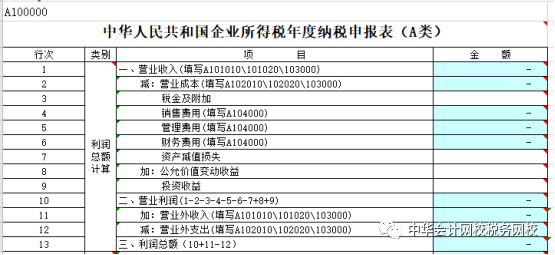 政府補助如何在匯算清繳主表中列示？