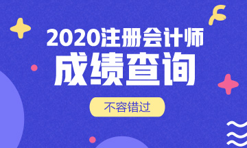 陜西2020注會(huì)考試成績查詢時(shí)間