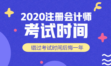 2020年注冊會計師什么時候考試？