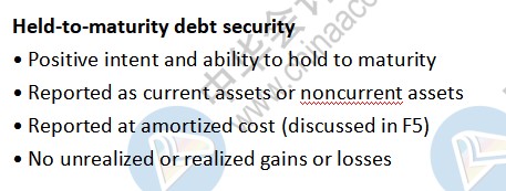 美國cpa考試知識(shí)點(diǎn)：Held-to-maturity debt security