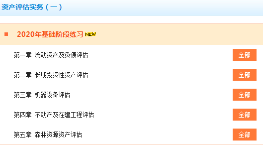2020年《資產(chǎn)評估實務一》基礎階段習題已更新至第五章