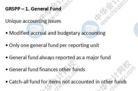 AICPA考點：GRSPP – General Fund